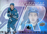 2024-25 Macklin Celebrini Upper Deck EXTENDED SERIES ROOKIE REFLECTIONS TRIPLE DIMENSIONS RC #RR-24 San Jose Sharks