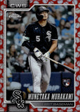 2026 Munetaka Murakami Topps Chrome BASEBALL SEAMS BORDER REFRACTOR ROOKIE RC #274 Chicago White Sox