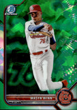 2022 Masyn Winn Bowman Chrome Sapphire Edition GREEN REFRACTOR ROOKIE 47/50 RC #BDC-170 St. Louis Cardinals