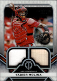 2021 Yadier Molina Topps Tribute DUAL RELIC GAME-USED MEMORABILIA 42/150 BAT JERSEY #DR-YM St. Louis Cardinals