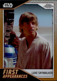 2023 Luke Skywalker Topps Chrome Star Wars ORANGE REFRACTOR FIRST APPEARANCES 19/25 #FA-5 Jedi