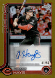 2025 Austin Hays Topps Chrome UPDATE GOLD REFRACTOR ROOKIE AUTO 41/50 RC AUTOGRAPH #AC-AH Cincinnati Reds
