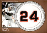 2012 Willie Mays Topps SERIES ONE COMMEMORATIVE RETIRED NUMBER PATCH #RN-WM San Francisco Giants