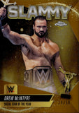 2025 Drew McIntyre Topps Chrome WWE SLAMMY GOLD REFRACTOR 28/50 #SMY-DMI2 Monday Night Raw