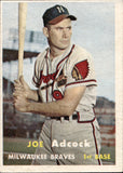 1957 Joe Adcock Topps #117 Milwaukee Braves BV$20