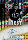 2025 T'Vondre Sweat Topps Finest GOLD GEOMETRIC REFRACTOR AUTOGRAPH 47/50 AUTO #FA-TS Tennessee Titans