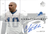 2001 Charlie Batch Upper Deck SP Authentic SIGN OF THE TIMES AUTOGRAPH AUTO #CB Detroit Lions