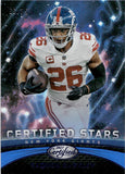 2023 Saquon Barkley Panini Certified CERTIFIED STARS MIRROR BLUE 66/75 #CS-3 New York Giants