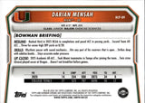 2026 Darian Mensah Bowman Chrome PINK REFRACTOR 123/250 #BCP-89 Miami Hurricanes