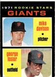 1971 Mike Davison George Foster Topps ROOKIE STARS #276 San Francisco Giants