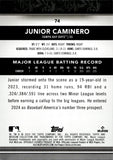 2024 Junior Caminero Topps Museum Collection ROOKIE RC #74 Tampa Bay Rays