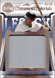 2023 Bernie Williams Leaf A Bronx Legacy MONUMENT MATERIALS BRONZE HOLO GAME-USED MEMORABILIA 36/45 JERSEY #MM-2 New York Yankees