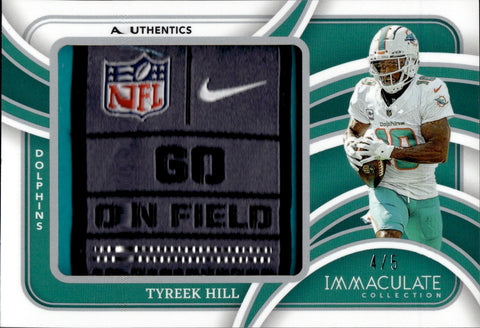 2024 Tyreek Hill Panini Immaculate Collection LAUNDRY TAG PATCH 4/5 RELIC #IL-THL Miami Dolphins