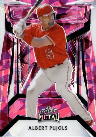 2023 Albert Pujols Leaf Metal PINK CRYSTALS 1/5 #B-2 St. Louis Cardinals