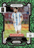 2026 Lionel Messi Panini Monopoly Prizm FIFA World Cup FOUR CORNERS GREEN WAVE PRIZM #1 ARGENTINA
