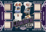 2024 Hank Aaron Eddie Mathews Dale Murphy Chipper Jones Joe Adcock Ronald Acuna Jr. Leaf Lumber THE LUMBER CLUB PURPLE GAME-USED BAT 9/9 #TLC-1 Milwaukee Braves Atlanta Braves
