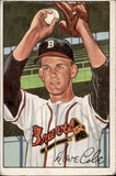 1952 Dave Cole Bowman #132 Boston Braves BV$15