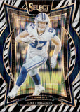 2024 Jake Ferguson Panini Select CONCOURSE ZEBRA PRIZM #65 Dallas Cowboys