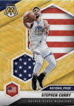 2020-21 Stephen Curry Panini Mosaic NATIONAL PRIDE GOLD WAVE #249 Golden State Warriors