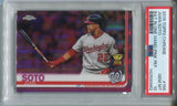 2019 Juan Soto Topps Chrome PINK REFRACTOR PSA 10 #155 Washinton Nationals 0962