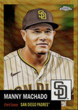2022 Manny Machado Topps Chrome Platinum Anniversary GOLD WAVE REFRACTOR 6/50 #359 San Diego Padres