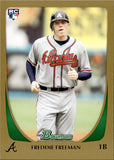 2011 Freddie Freeman Bowman GOLD BORDER ROOKIE RC #205 Atlanta Braves 11