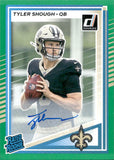 2025 Tyler Shough Panini Donruss RATED ROOKIE AUTOGRAPH GREEN RC AUTO #304 New Orleans Saints