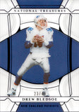 2021 Drew Bledsoe Panini National Treasures PURPLE 23/49 #75 New England Patriots