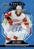 2022-23 Chase Pearson Upper Deck Allure ROOKIES BLUE LINE AUTO 7/35 RC AUTOGRAPH #147 Detroit Red Wings