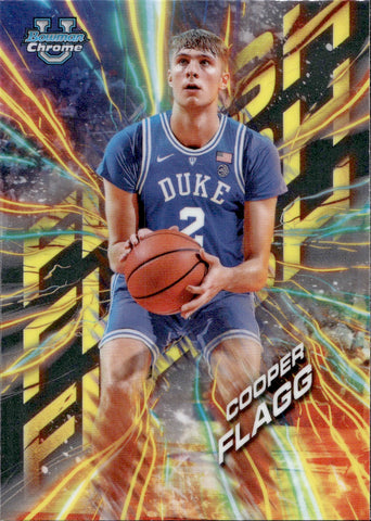2024-25 Cooper Flagg Bowman University Chrome FLASH ROOKIE RC #FL-1 Dallas Mavericks Duke Blue Devils
