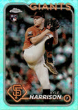 2024 Kyle Harrison Topps Chrome Logofractor AQUA REFRACTOR ROOKIE 77/199 RC #191 San Francisco Giants