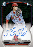 2023 Gordon Graceffo Bowman Chrome 1st BOWMAN PROSPECT AUTO AUTOGRAPH #CPAGGO St. Louis Cardinals