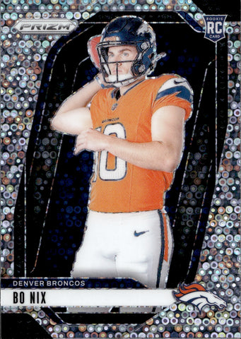 2024 Bo Nix Panini Prizm No Huddle DISCO VARIATION SP ROOKIE RC #5 Denver Broncos