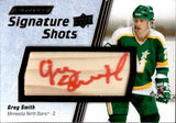 2024-25 Greg Smith Upper Deck Engrained Icons SIGNATURE SHOTS AUTOGRAPH AUTO #SS-SG Minnesota North Stars