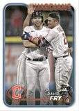 2024 David Fry Topps SERIES TWO GOLDEN MIRROR SSP #446 Cleveland Guardians