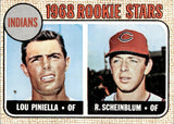 1968 Lou Piniella Riche Scheinblum Topps ROOKIE STARS #16 Cleveland Indians