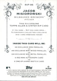 2026 Jacob Misiorowski Topps Allen & Ginter RIP CARD ROOKIE 36/199 RC #RIP-96 Milwaukee Brewers