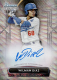 2022 Wilman Diaz Bowman Sterling PROSPECT WAVE REFRACTOR AUTOGRAPH 103/125 AUTO #PA-WD Los Angeles Dodgers