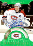 2022-23 Saku Koivu Upper Deck Trilogy GENERATIONS GREEN AUTOGRAPH 2/25 AUTO #TG-8A Montreal Canadiens