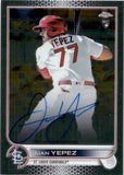 2022 Juan Yepez Topps Chrome ROOKIE AUTOGRAPH RC AUTO #RA-JY St. Louis Cardinals