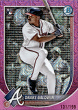 2025 Drake Baldwin Bowman Chrome PINK MOJO REFRACTOR ROOKIE 131/199 RC #75 Atlanta Braves