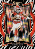 2024 Kareem Hunt Panini Select CONCOURSE ZEBRA PRIZM #75 Kansas City Chiefs