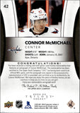 2022-23 Connor McMichael Upper Deck Trilogy AUTOGRAPH PATCH 10/25 AUTO #42 Washington Capitals