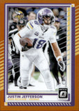 2025 Justin Jefferson Panini Donruss Optic ORANGE PRIZM 205/299 #164 Minnesota Vikings