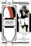 2025 Will Anderson Jr. Panini National Treasures SUNDAY TREASURES PATCH 25/99 #ST-WAJ Houston Texans