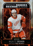 2021-22 Moritz Seider O-Pee-Chee OPC Platinum MARQUEE ROOKIES HOT MAGMA 44/499 RC #287 Detroit Red Wings