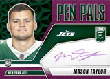 2025 Mason Taylor Panini Donruss Elite PEN PALS PURPLE INK ROOKIE AUTOGRAPH RC AUTO #PP-MTA New York Jets