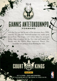 2017-18 Giannis Antetokounmpo Panini Court Kings DIECI MIGLIORE #6 Milwaukee Bucks