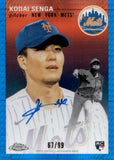 2023 Kodai Senga Topps Chrome Platinum Anniversary BLUE PRISM AUTOGRAPH ROOKIE 67/99 AUTO RC #CPA-KSE New York Mets