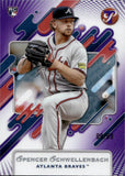 2025 Spencer Schwellenbach Topps Pristine PURPLE REFRACTOR ROOKIE 8/99 RC #17 Atlanta Braves